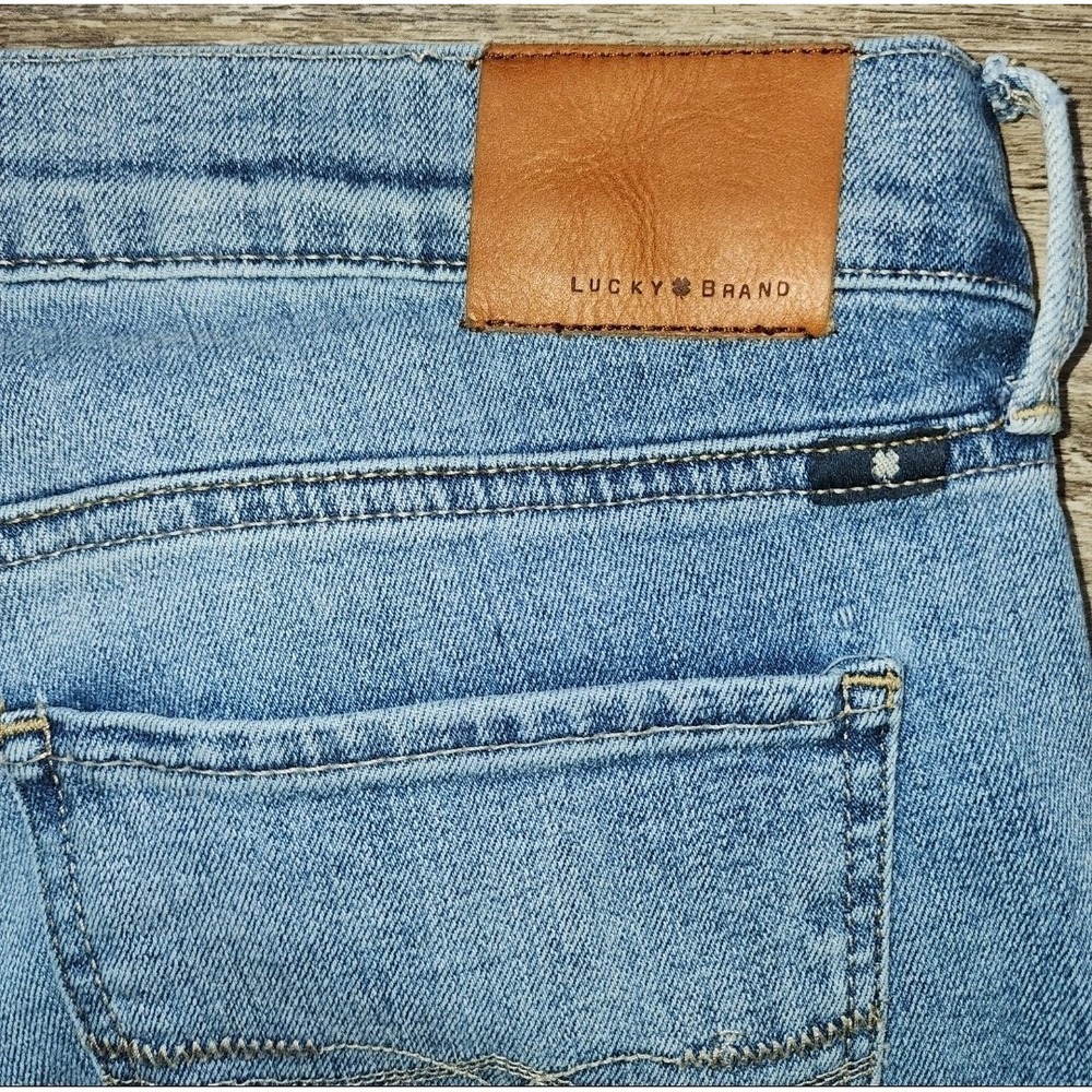 Lucky Brand Women's 10/30 Distressed Charlie Skinny Blue Jeans - Picture 5 of 10